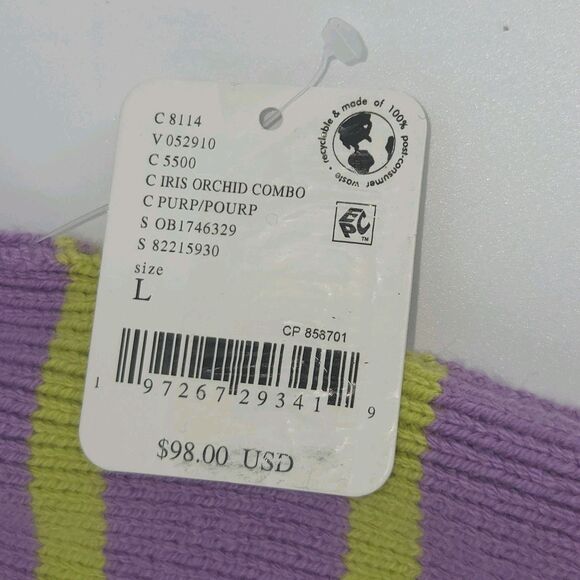 Free People Easy Street Sweater Womens Size Large Stripes Slouchy Fall Winter - Picture 8 of 8